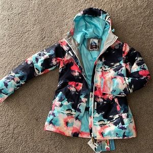 Gsou snow jacket L fun print new with tag!